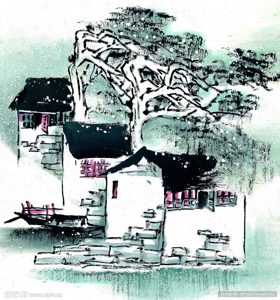 水墨风格——冬