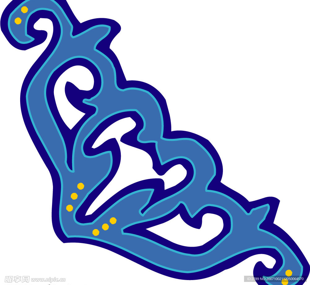 彩色矢量花纹