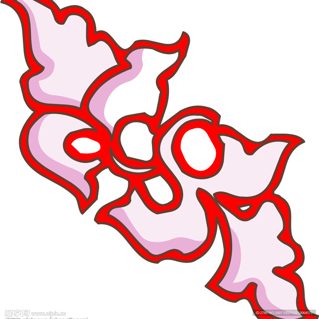 彩色矢量花纹