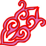彩色矢量花纹