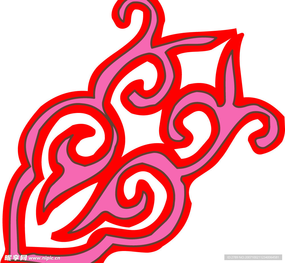 彩色矢量花纹