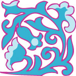 彩色矢量花纹