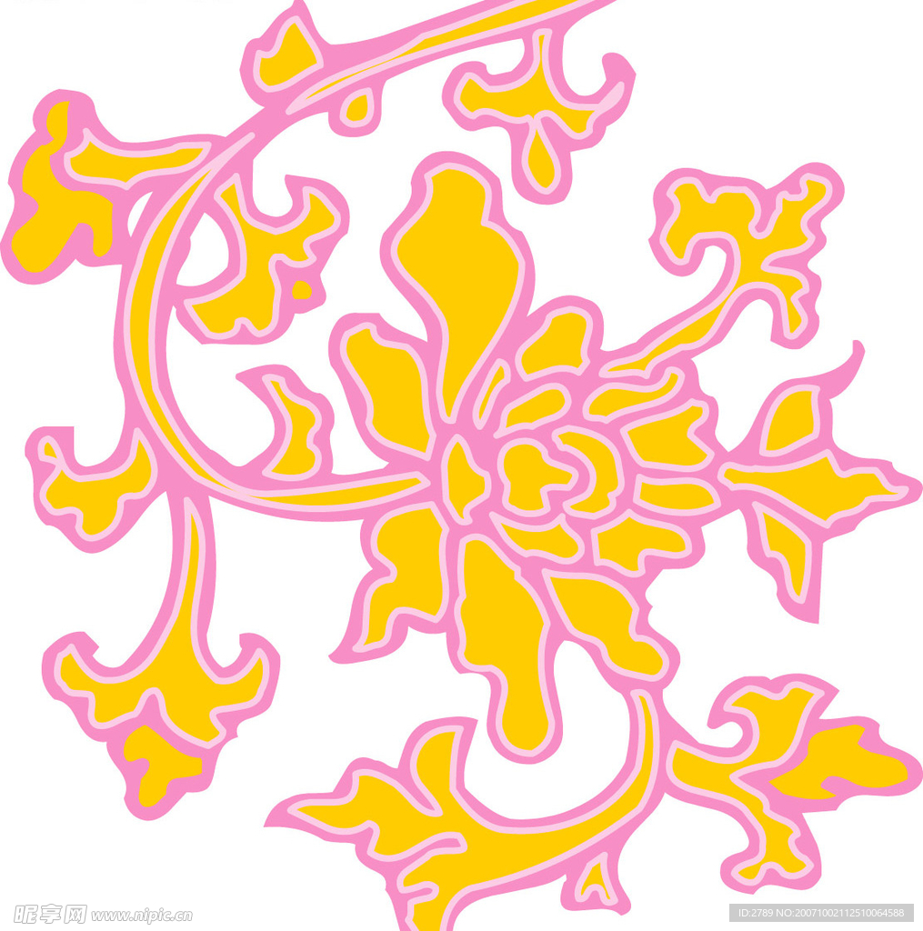 彩色矢量花纹