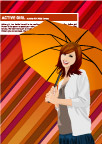美女矢量插画