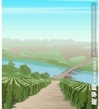 矢量图  田园风光