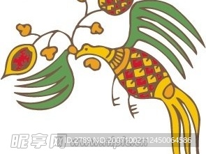 彩色矢量花纹