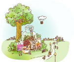 矢量漫画卡通场景（全套20张）