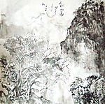 水墨山水秋山图