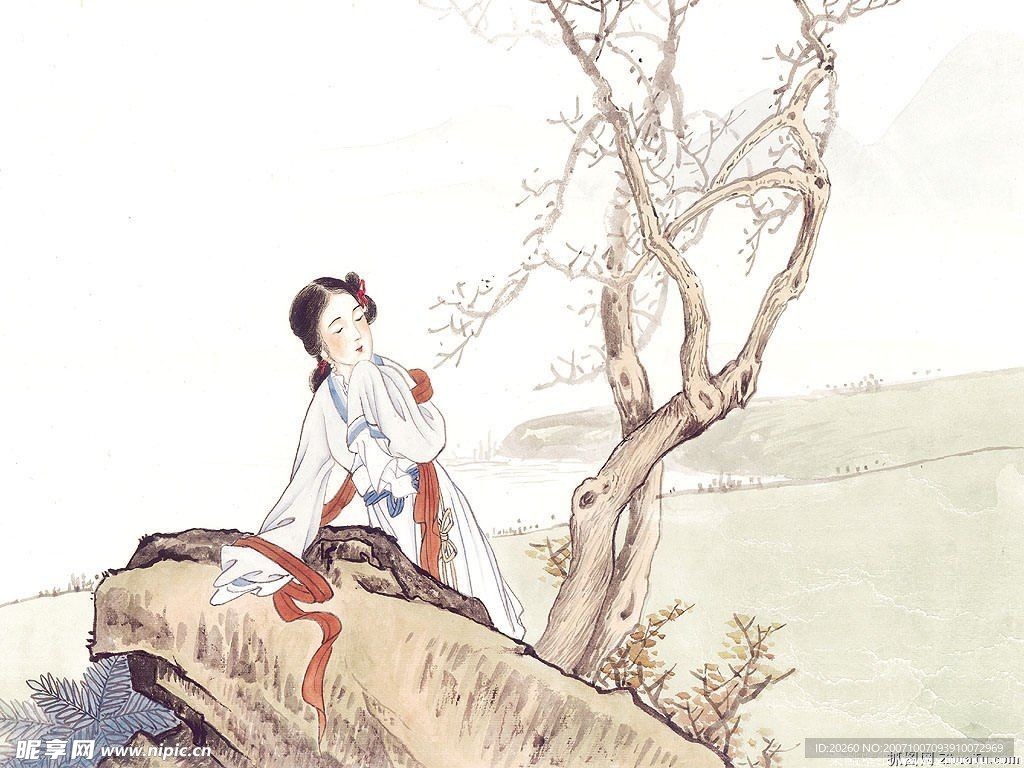 手绘古代仕女
