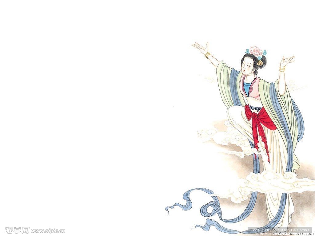 手绘古代仕女