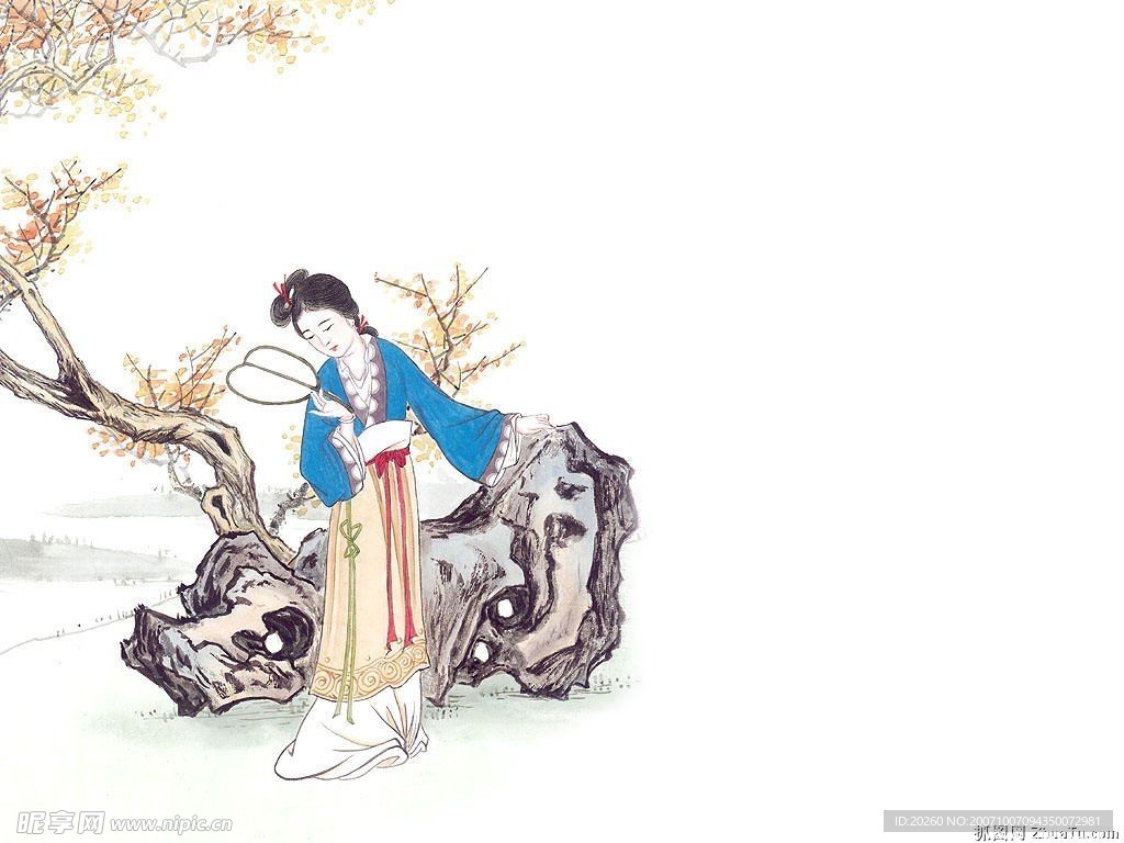 手绘古代仕女