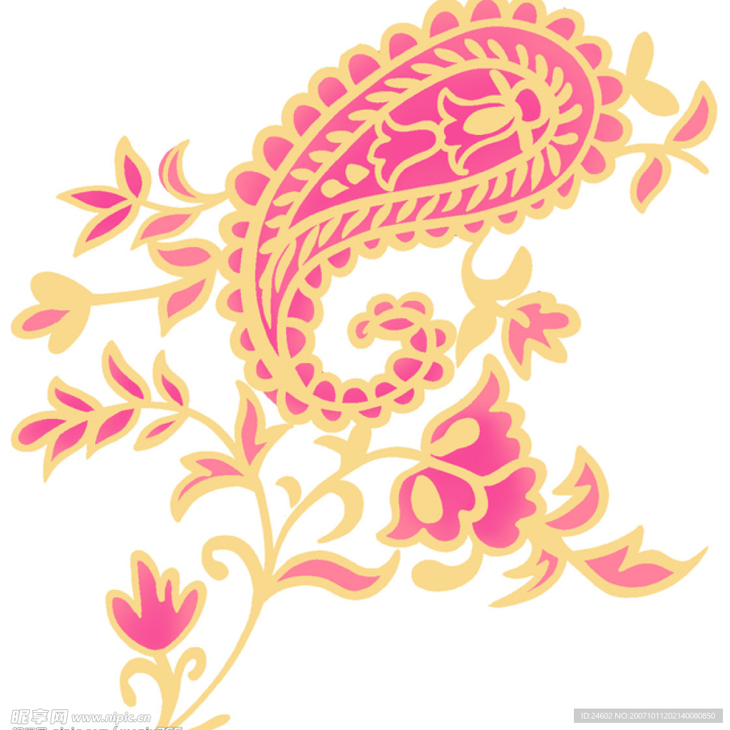 超酷手绘花纹