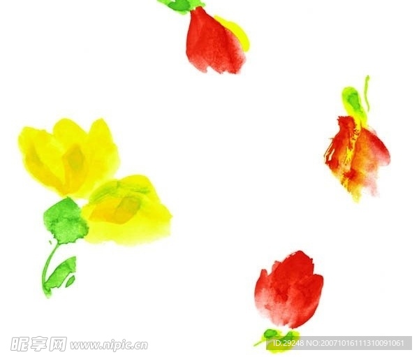 PSD水墨 素材 花