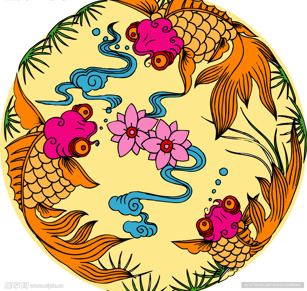 精典的古代传统图案22(CDR格式)