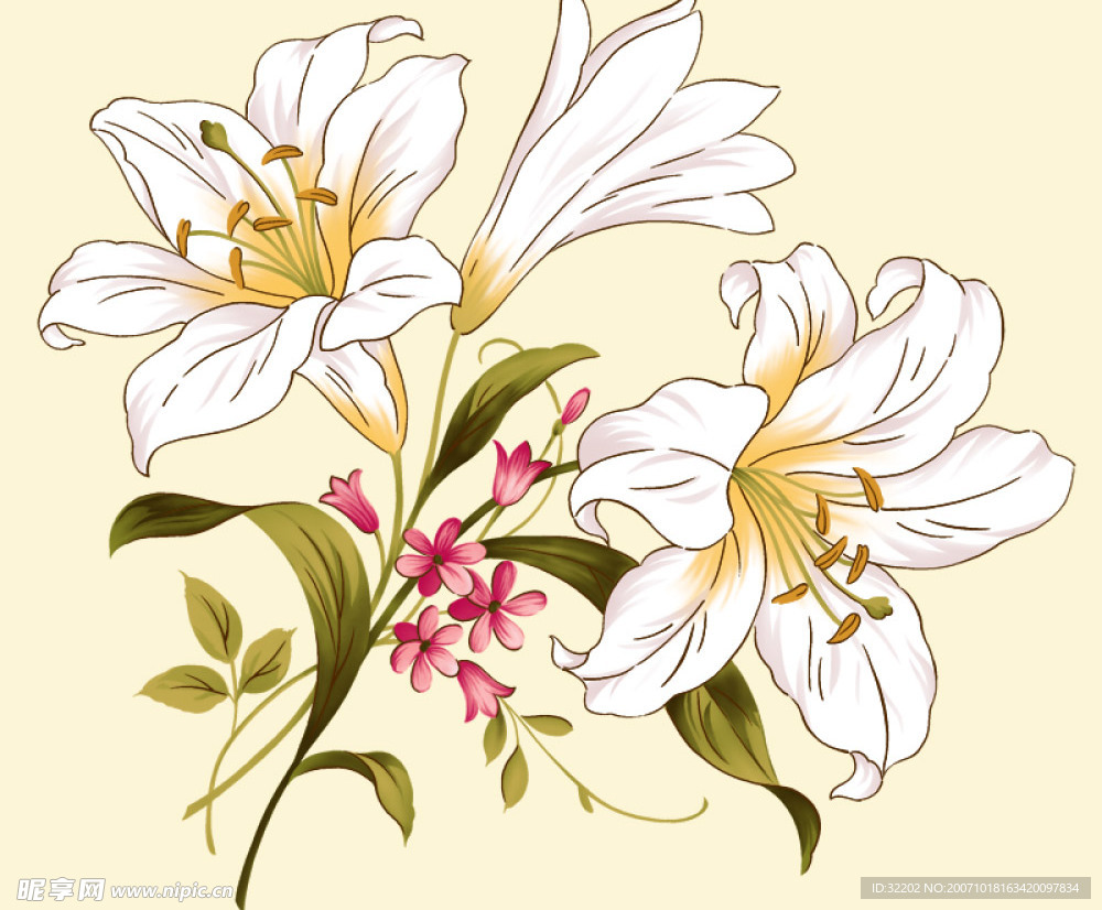 精美手绘花纹02