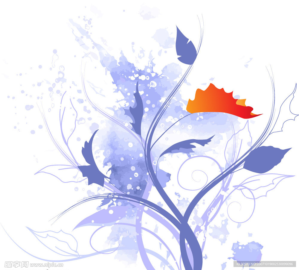 流行花纹