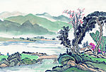 山水水墨画