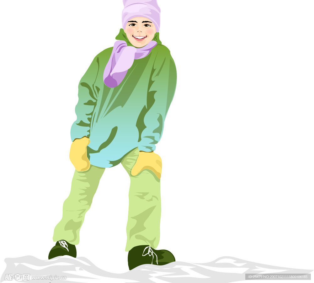 雪地男孩