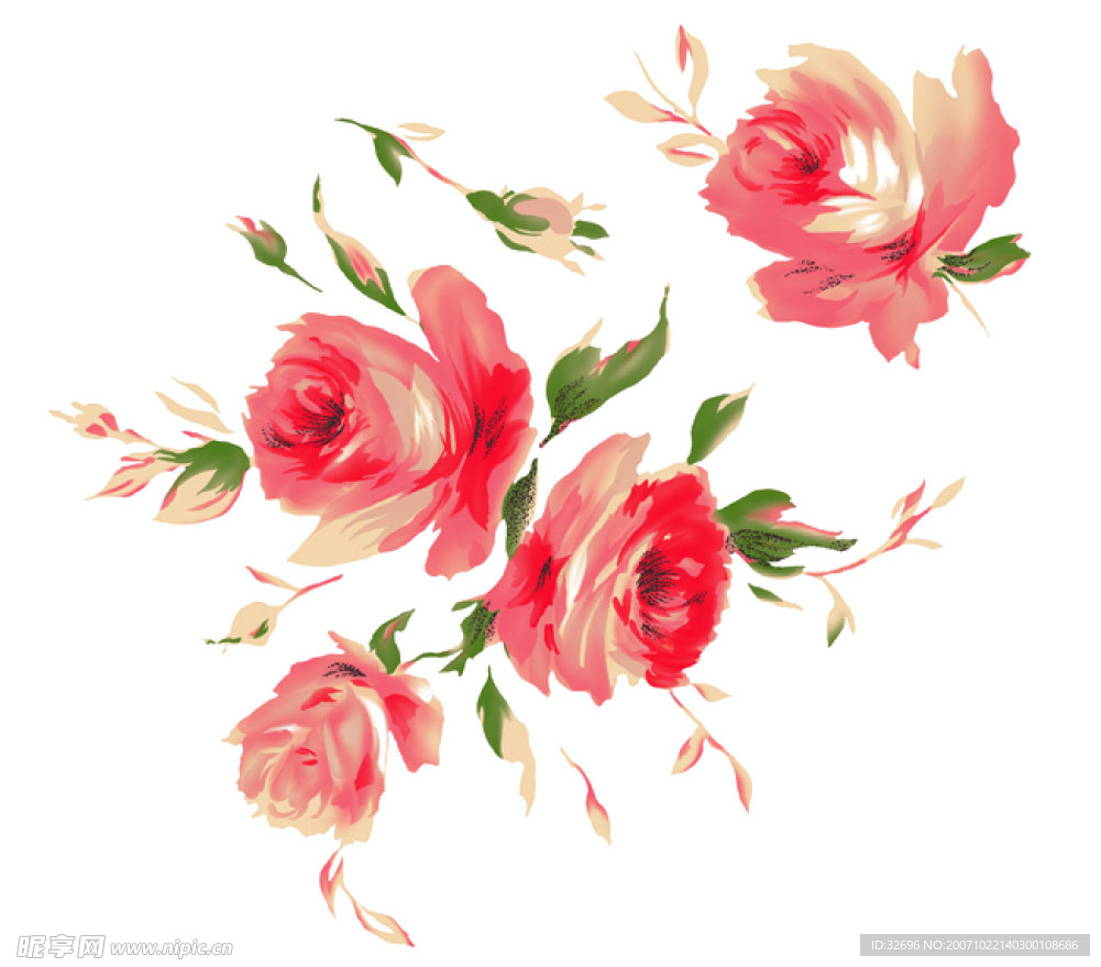 时尚花卉花纹