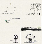 12个月的毛笔插画，可爱、有哲理
