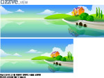春夏秋矢量景色