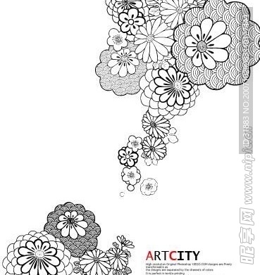 矢量时尚花纹