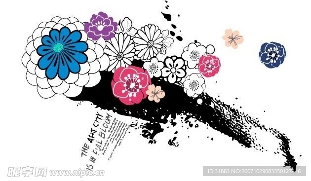 矢量时尚花纹