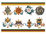 西藏吉祥八宝图案
