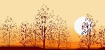 秋日早霞矢量图（背景）