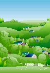 小村落矢量图（背景）