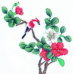 国画花