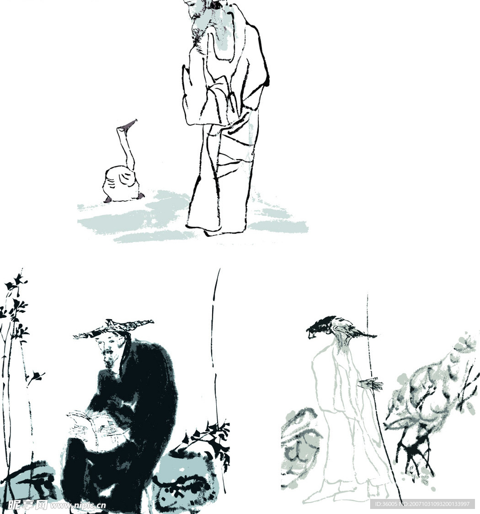 山水画人物