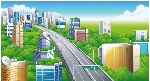 城市高速交通矢量图