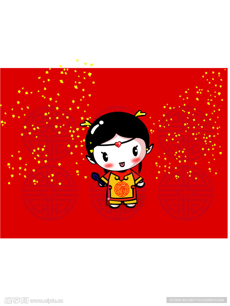 矢量古典人物-小龙女