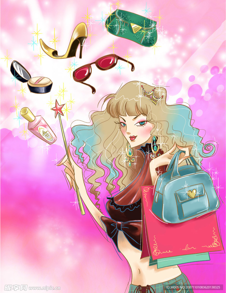 妖艳美女分层图片