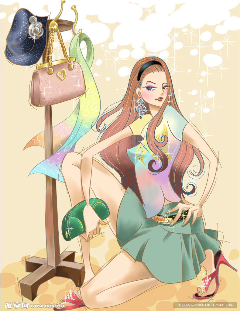 妖艳美女分层图片