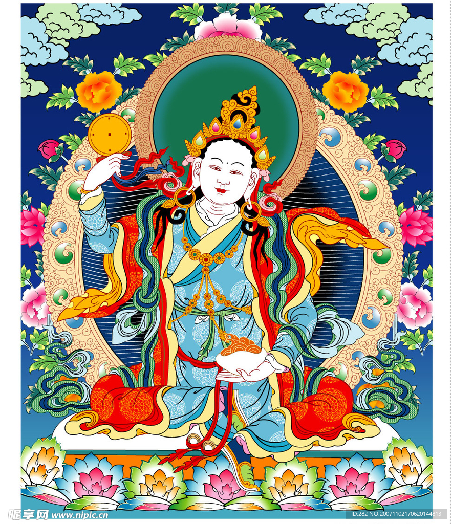唐卡-藏地三空行母