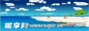 韩国矢量海边风景