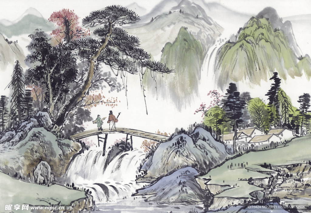 山水 水墨画 -10