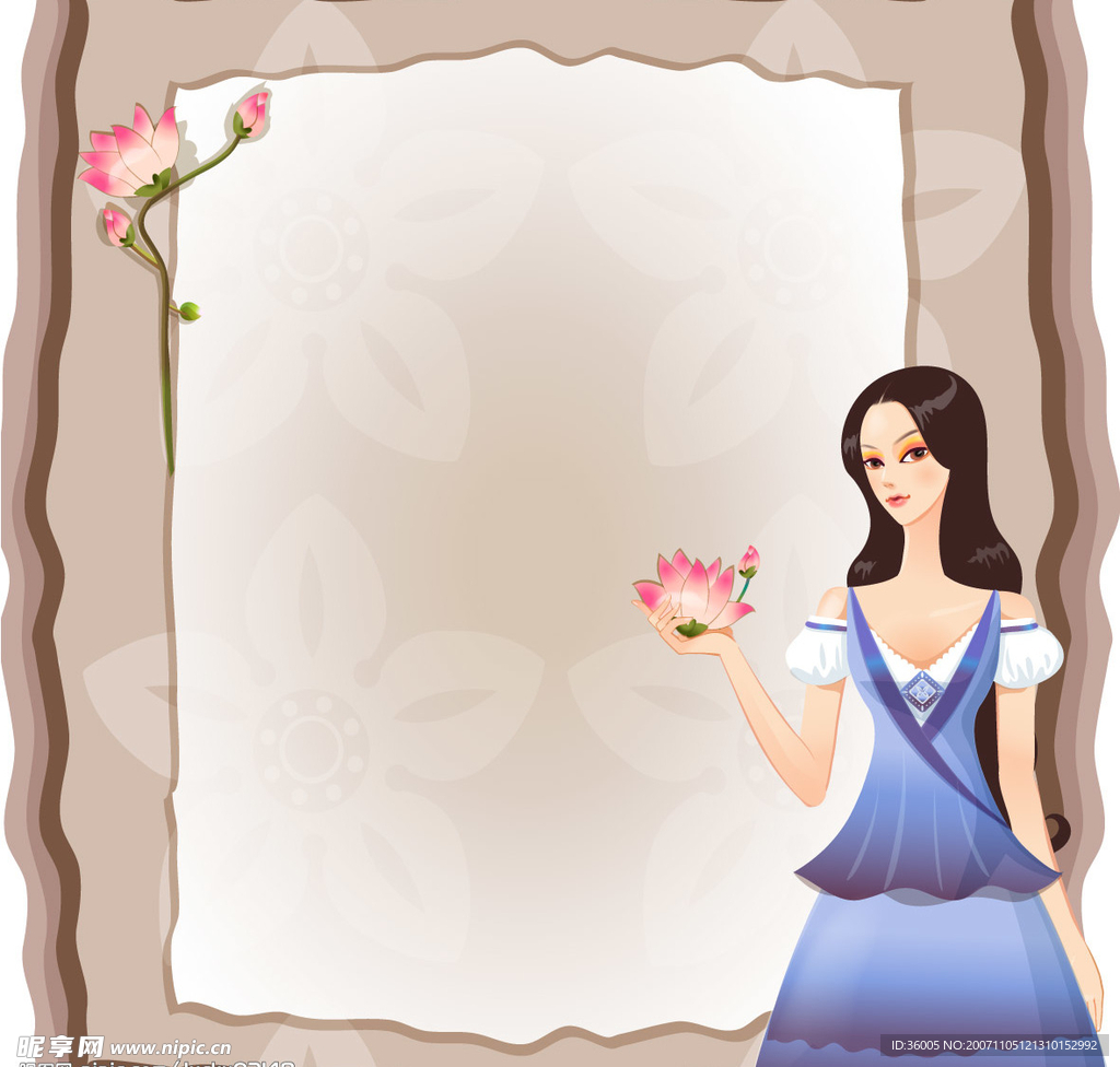 矢量古典美女