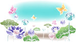 水墨矢量花草花纹1