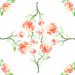 水墨矢量花草花纹28
