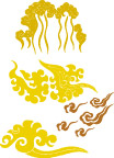 一组云纹，ai格式