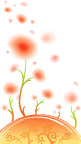 水墨矢量花草花纹