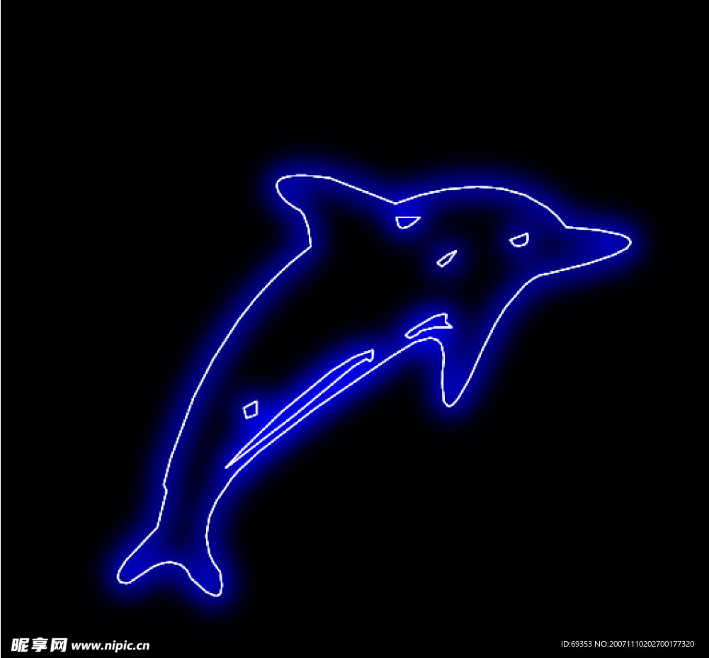 霓虹灯分层素材PSD—海鲜15