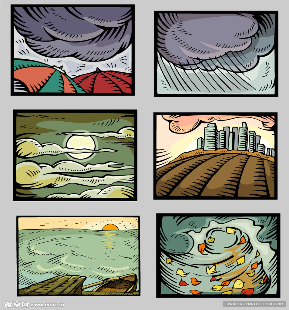 矢量油画