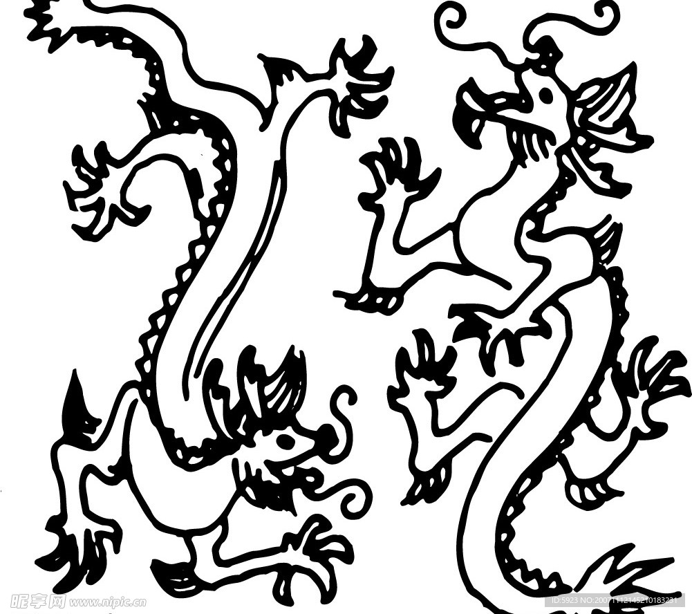 中国传统图案含春节门神