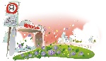 韩国矢量手绘风景插画5