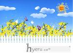 韩国风景矢量图