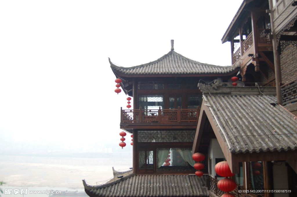 亭台楼阁，城市